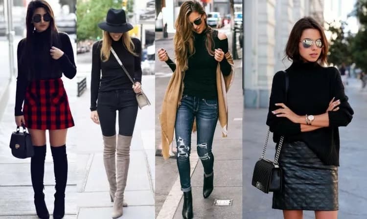 Stylizacje z czarnym golfem: 7 inspiracji na każdą okazję